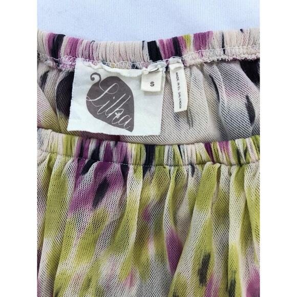 VTG Y2K Floral Strapless Dress Size S Anthropology Romantic Fairy Bohemian - Picture 4 of 5